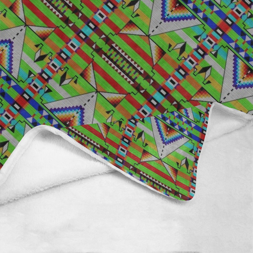 Medicine Blessing Lime Green X-Large Micro Fleece Blanket