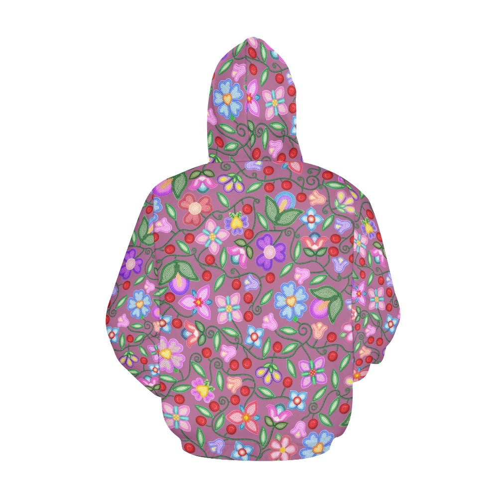 Petal Harmony Dusty Rose Hoodie for Women