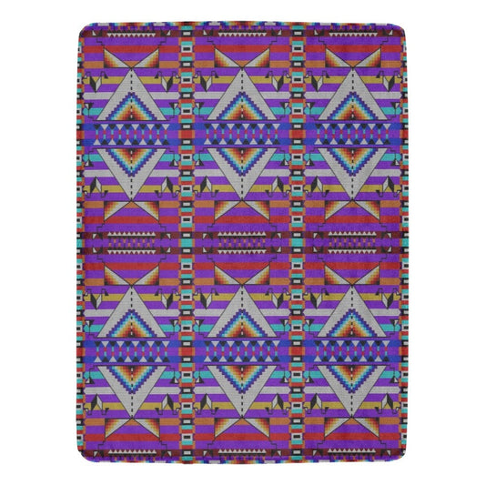 Medicine Blessing Purple X-Large Micro Fleece Blanket