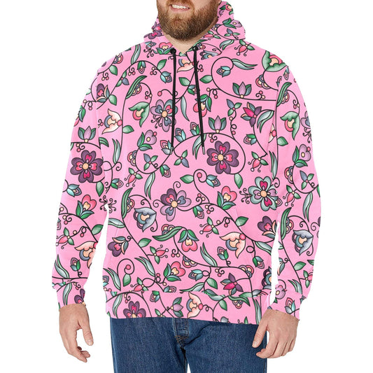 Amber Evening Garland Pink Men's Long Sleeve Fleece Hoodie