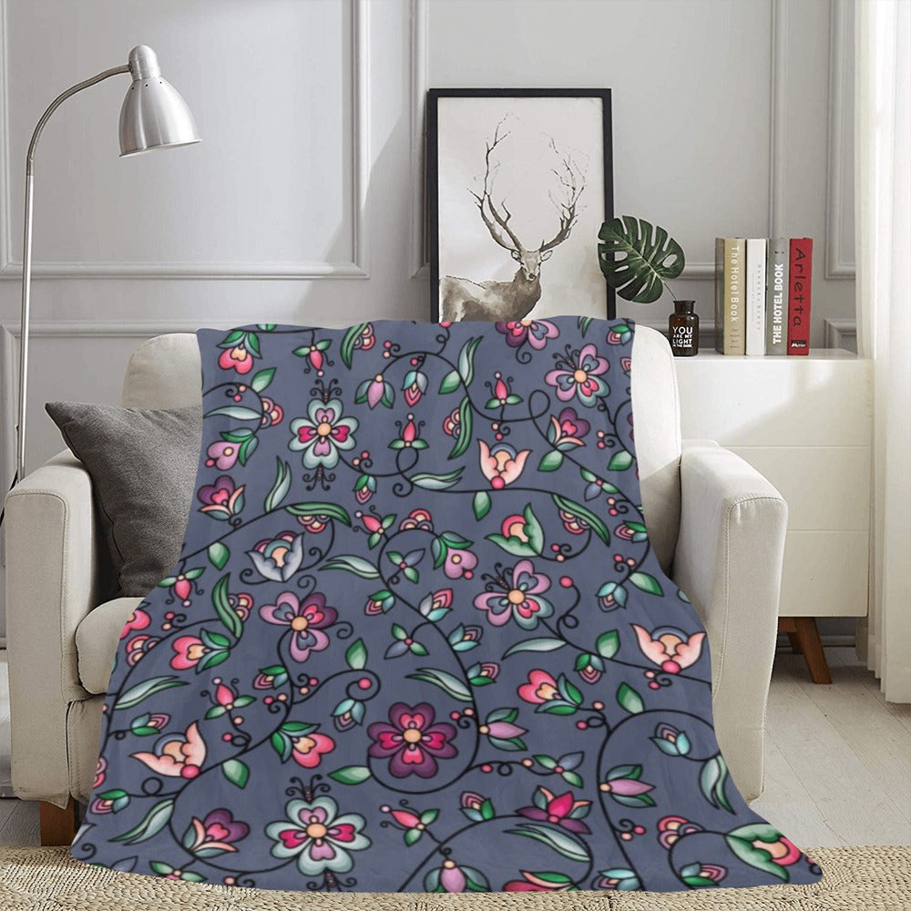 Amber Evening Garland Blue X-Large Micro Fleece Blanket