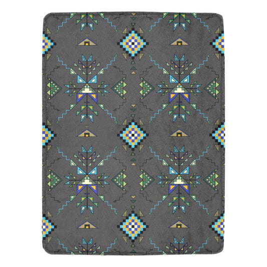 Bear Shield Gray X-Large Micro Fleece Blanket"
