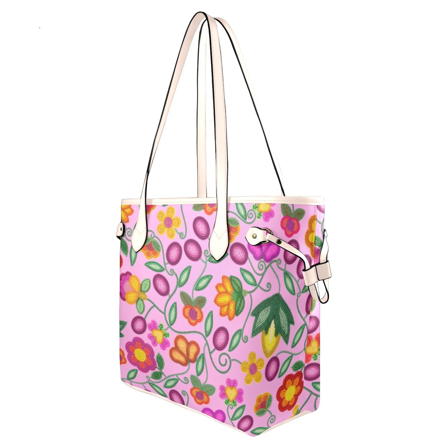 Boreal Bounty Pink Clover Canvas Tote