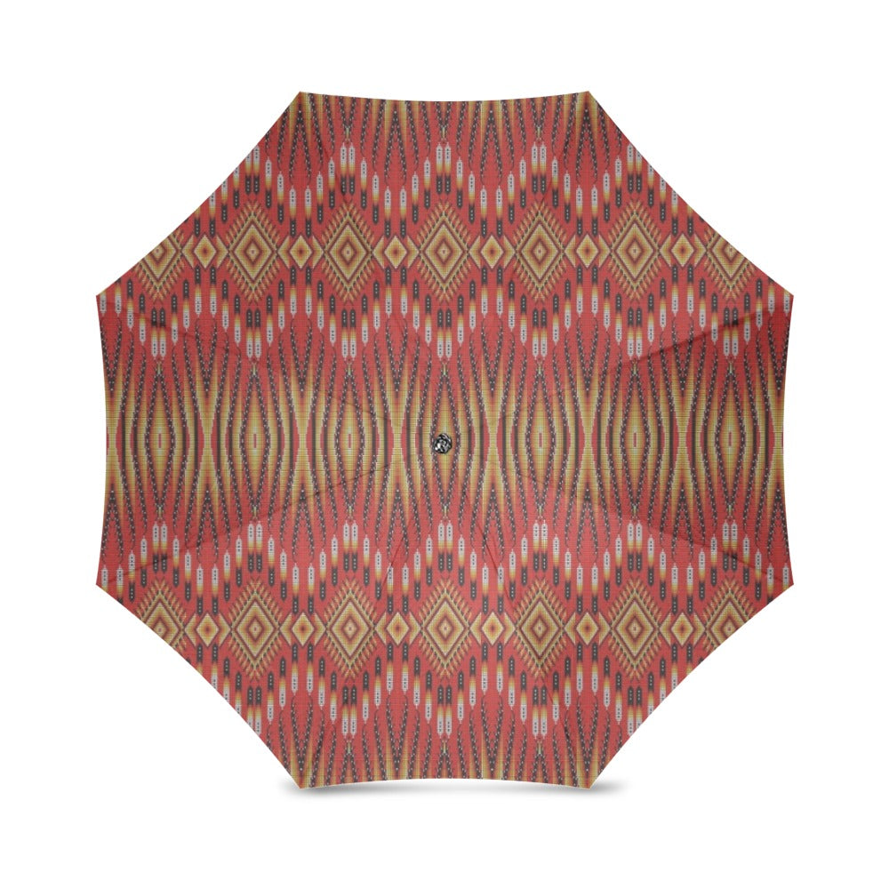 Fire Feather Red Foldable Umbrella