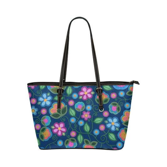 Turquoise Sunbeam Blue Leather Tote