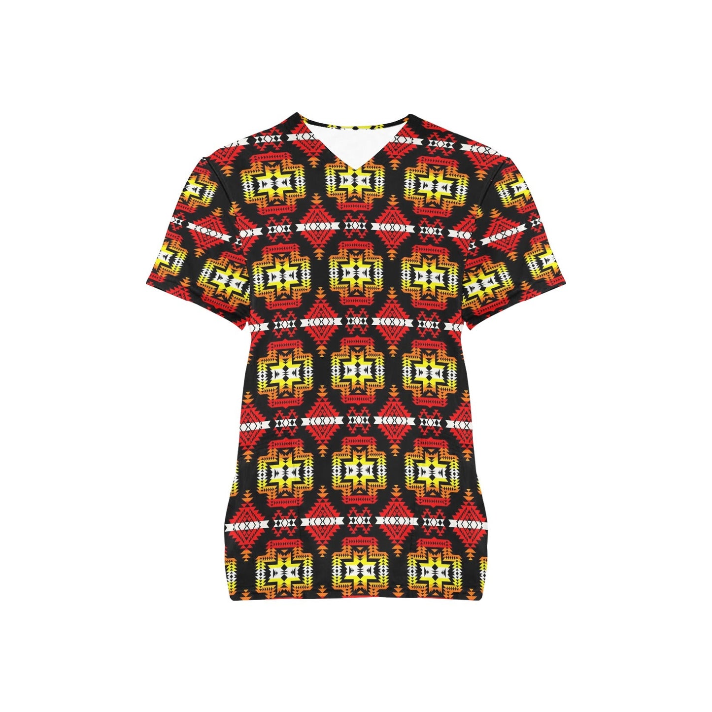 Pretty Blanket Fire Scrub Top