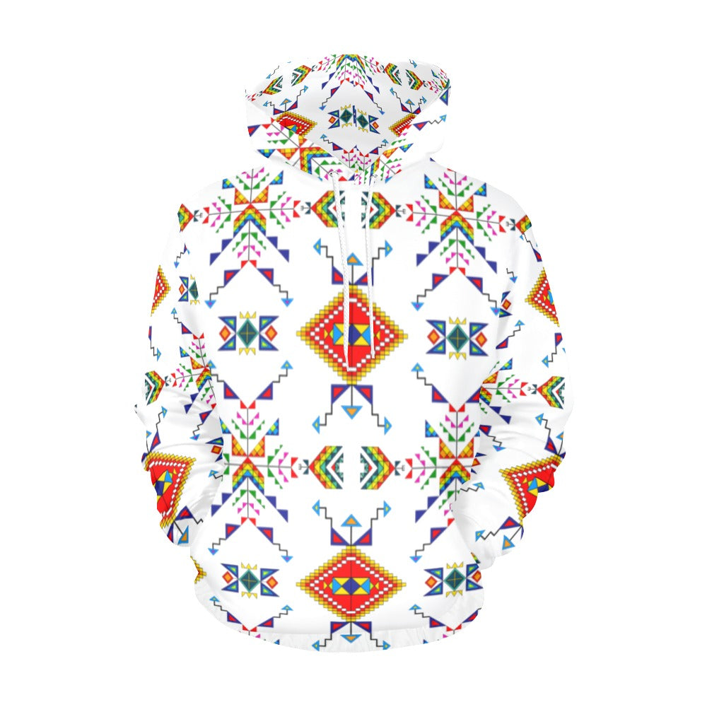 Buffalo Jump White Hoodie for Men