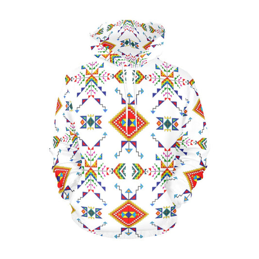 Buffalo Jump White Hoodie for Men