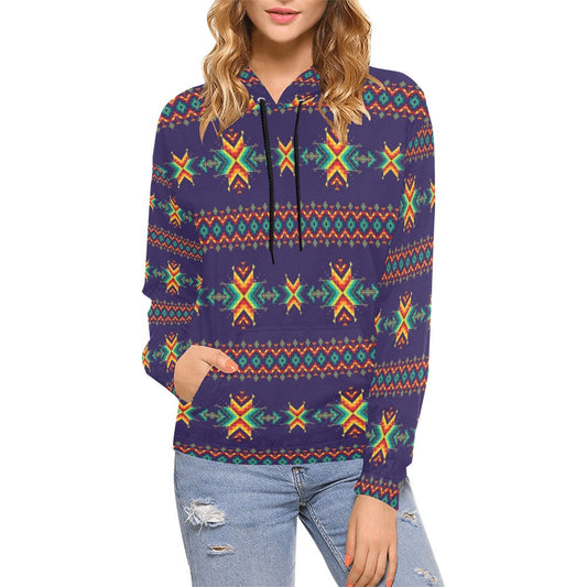 Dreams of Ancestors Indigo Hoodie for Women