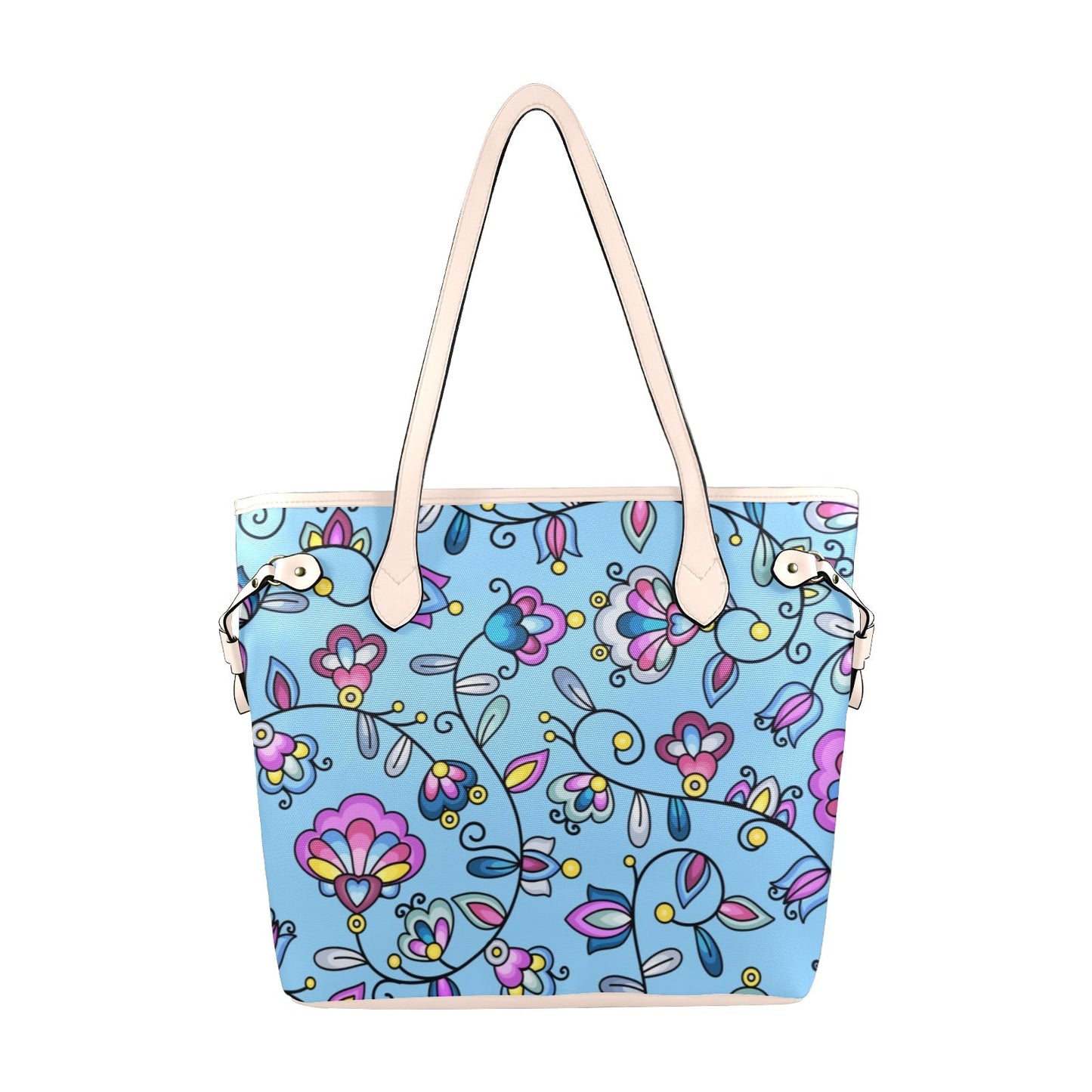 Autumn Bundle Blessing Blue Clover Canvas Tote Bag