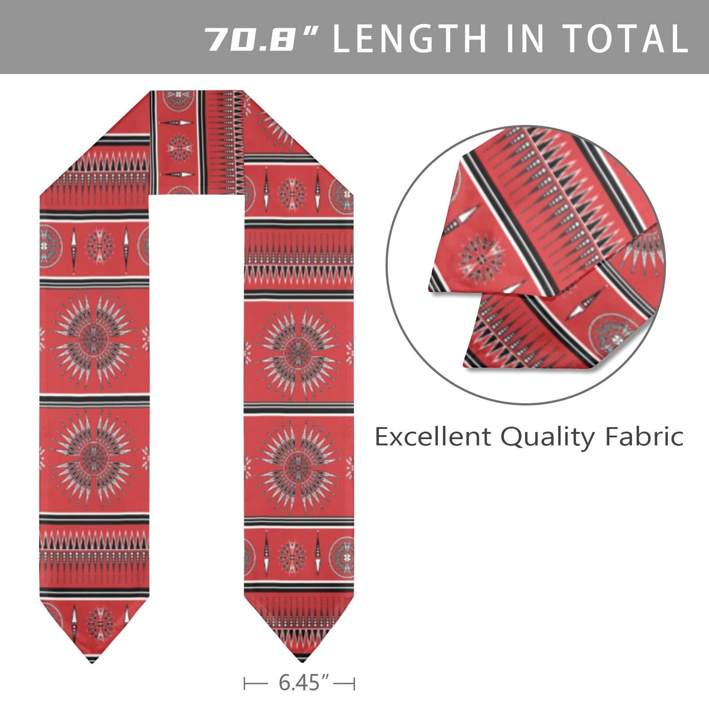 Evening Feather Wheel Blush Graduation Stole