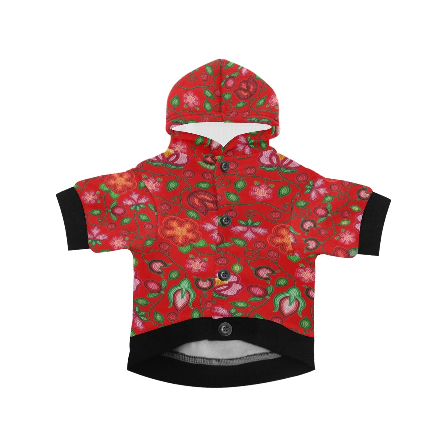 Rose Reverie Red Pet Hoodie