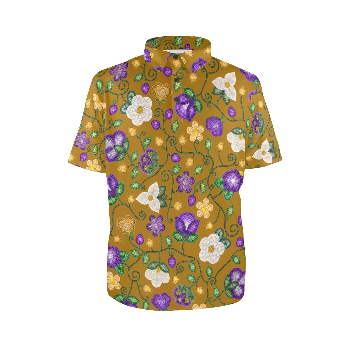 Midnight Moss Bloom Toffee Polo Shirt