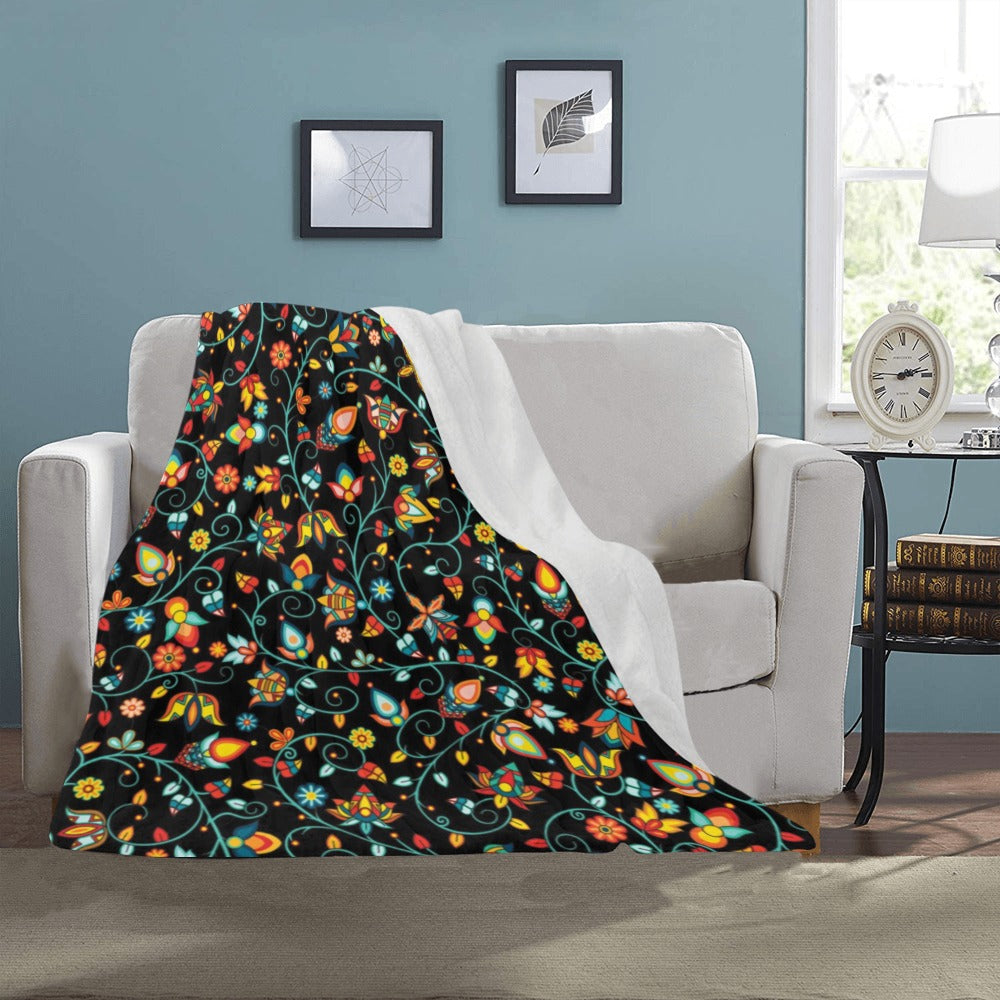 Thorny Path Black Ultra-Soft Micro Fleece Blanket 40"x50"