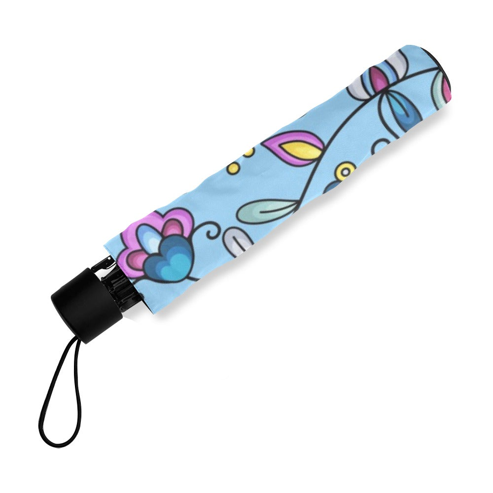 Autumn Bundle Blessing Blue Foldable Umbrella
