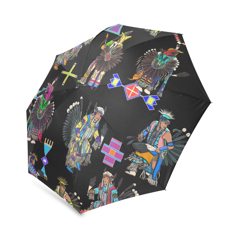 Men's Tradish Dancers Black Foldable Umbrella