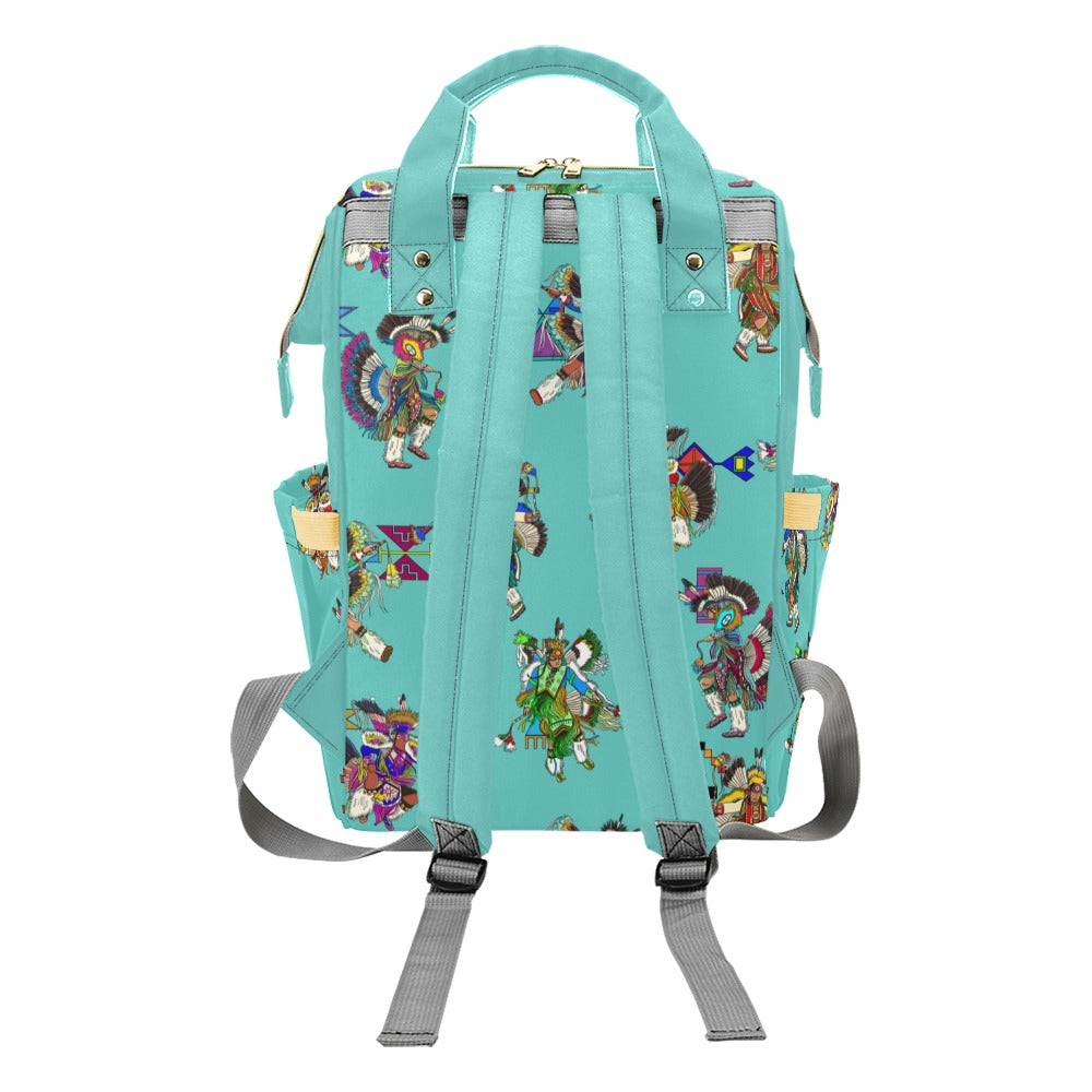 Men's Fancy Dancers Eggshell Blue Multi-Function Diaper Backpack