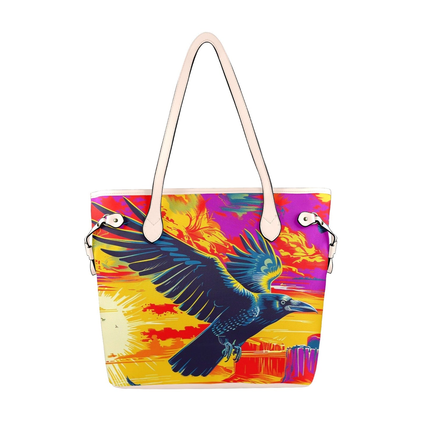 Crow Spreads His Wings Clover Canvas Tote Bag