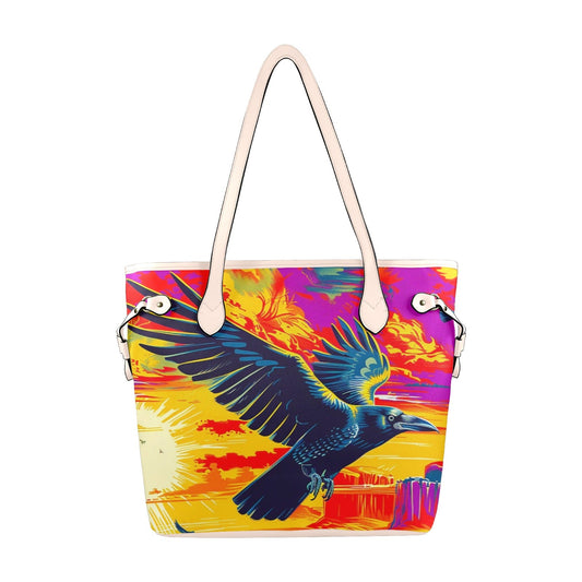 Crow Spreads His Wings Clover Canvas Tote Bag