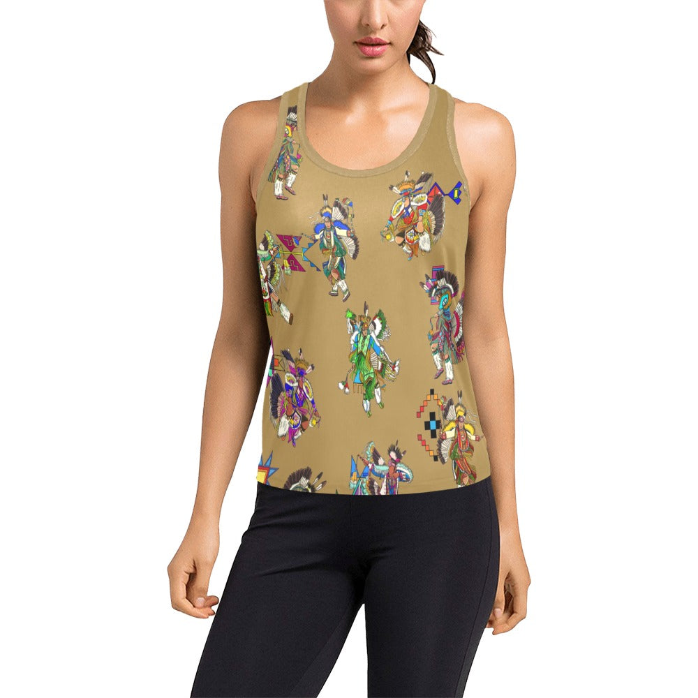 Men's Fancy Dancers Earth Women's Racerback Tank Top