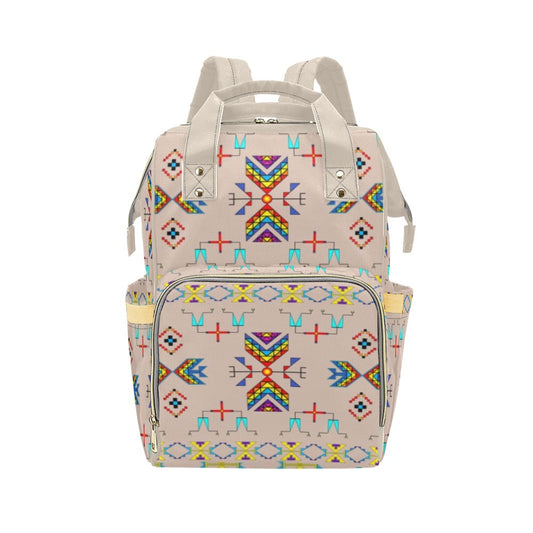 Rainy Chief Rainbow Taupe Multi-Function Diaper Backpack
