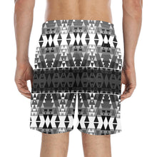 Load image into Gallery viewer, Writing on Stone Black and White Men&#39;s Mid-Length Beach Shorts
