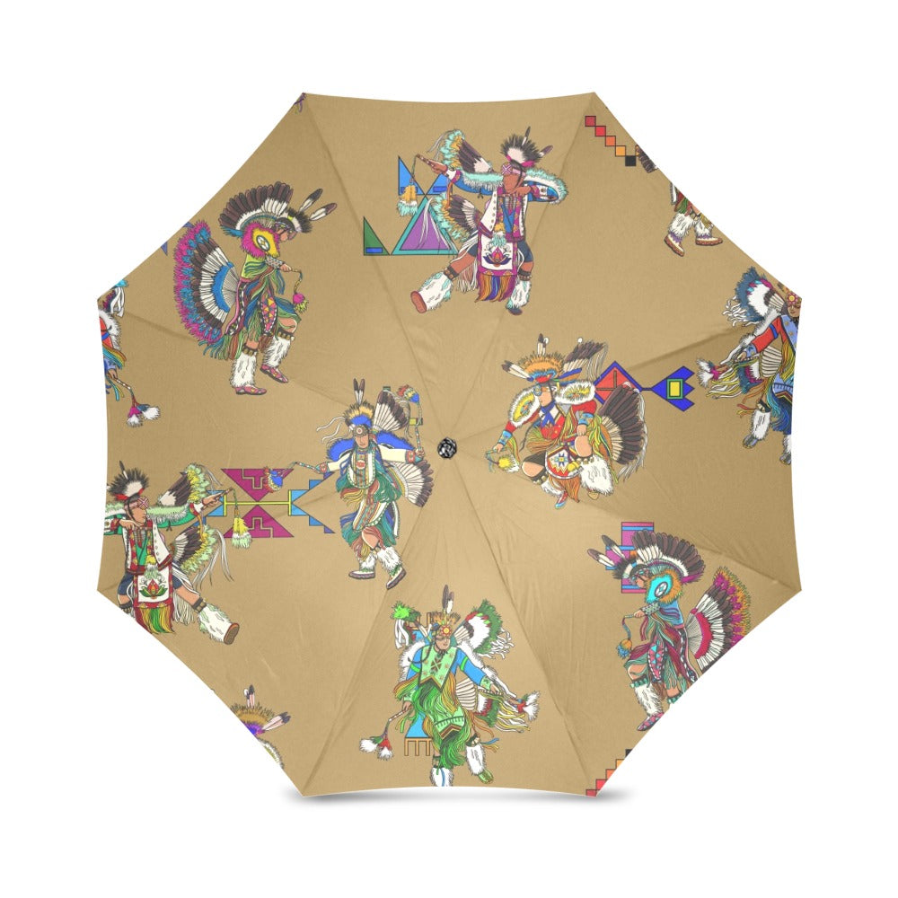 Men's Fancy Dancers Earth Foldable Umbrella