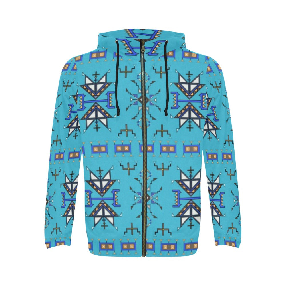Eagle Strike Blue Zip Hoodie