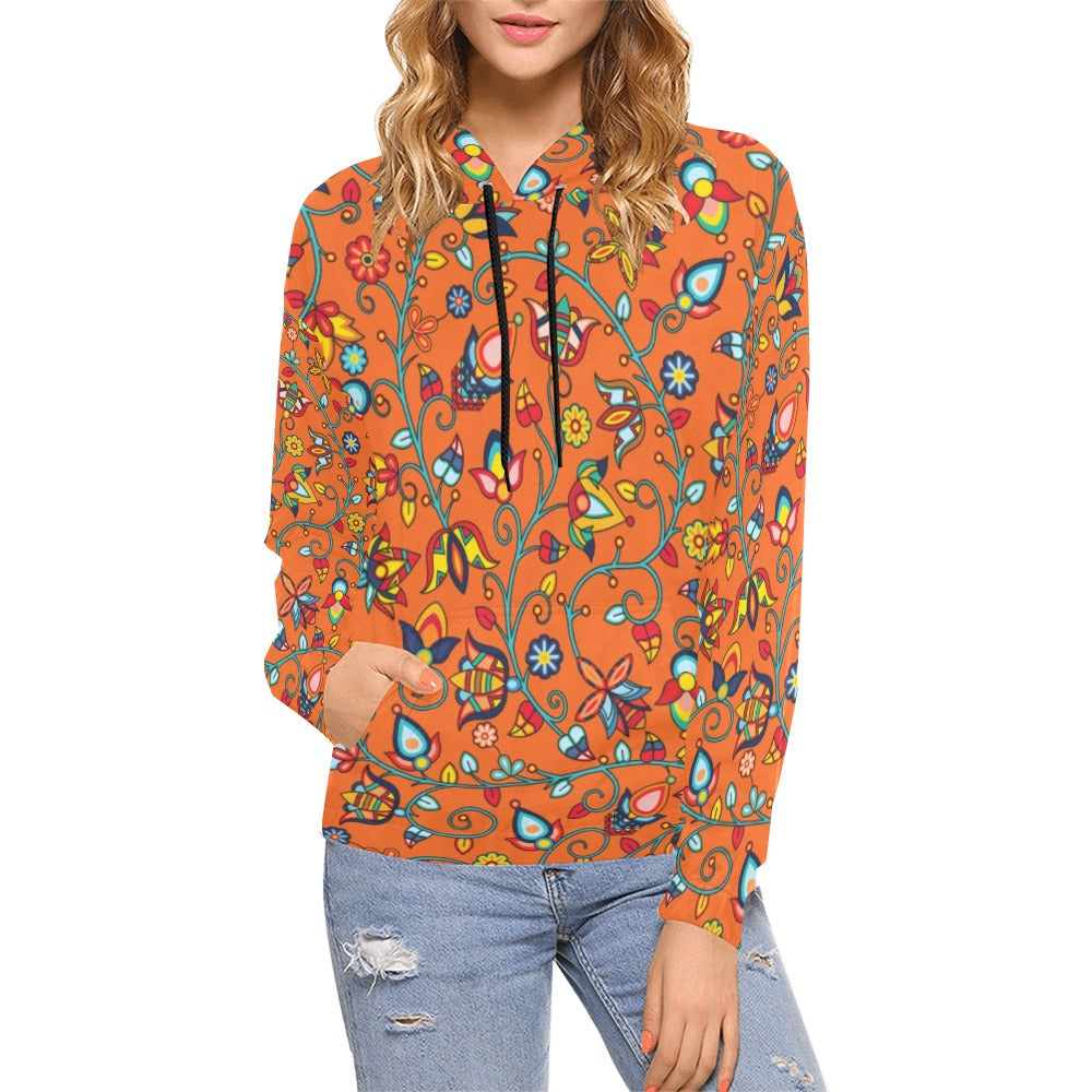 Thorny Path Orange Hoodie for Women