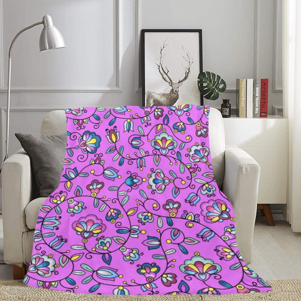 Autumn Bundle Blessing Purple X-Large Micro Fleece Blanket