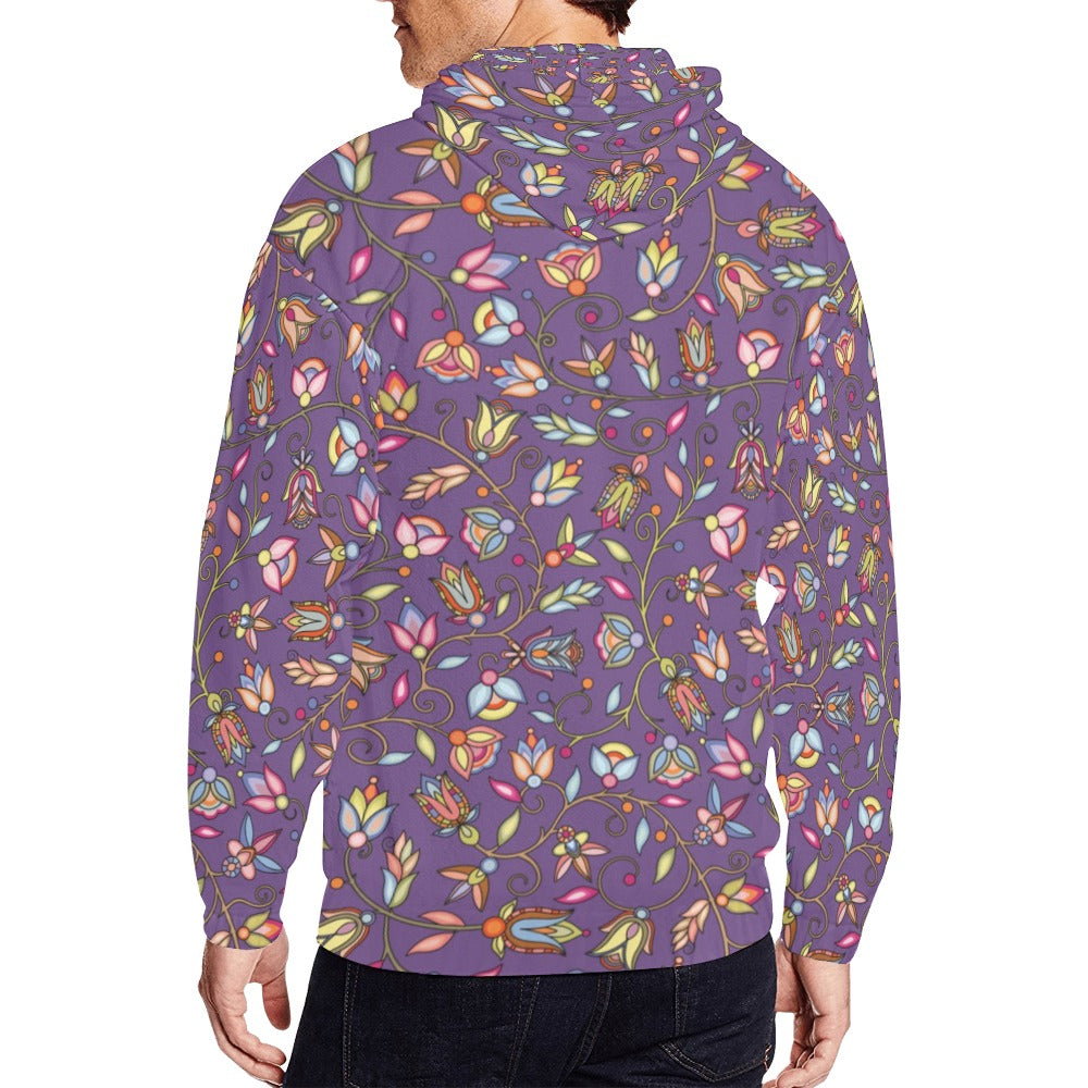 Buffalo Bloom Nightcloud Men's Zipper Hoodie