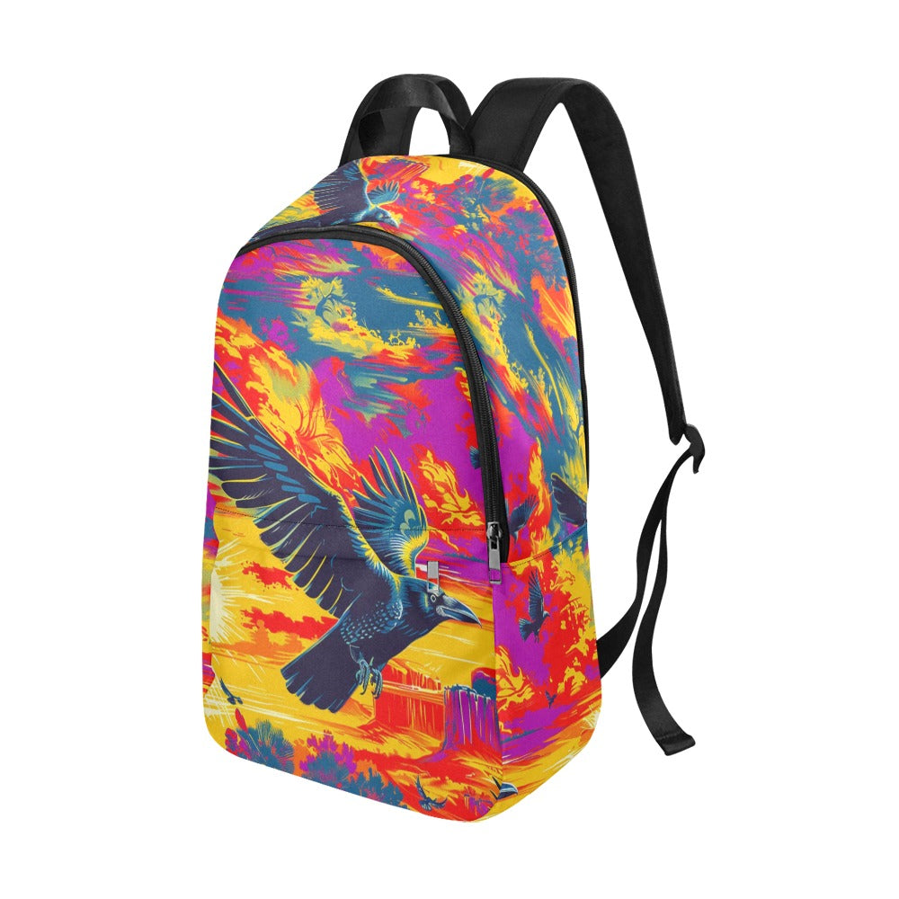 Crow Spreads His Wings Backpack
