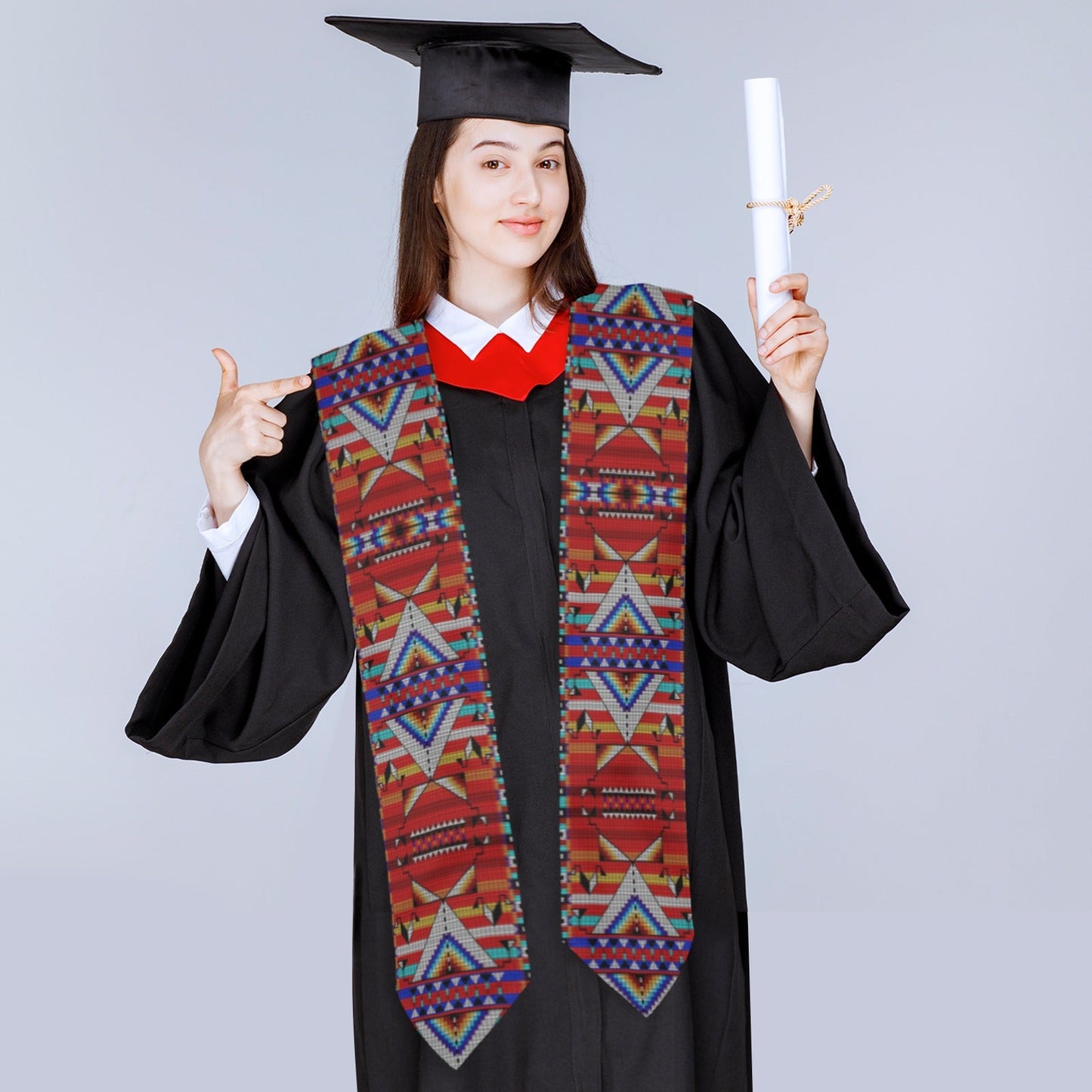 Medicine Blessing Red Graduation Stole