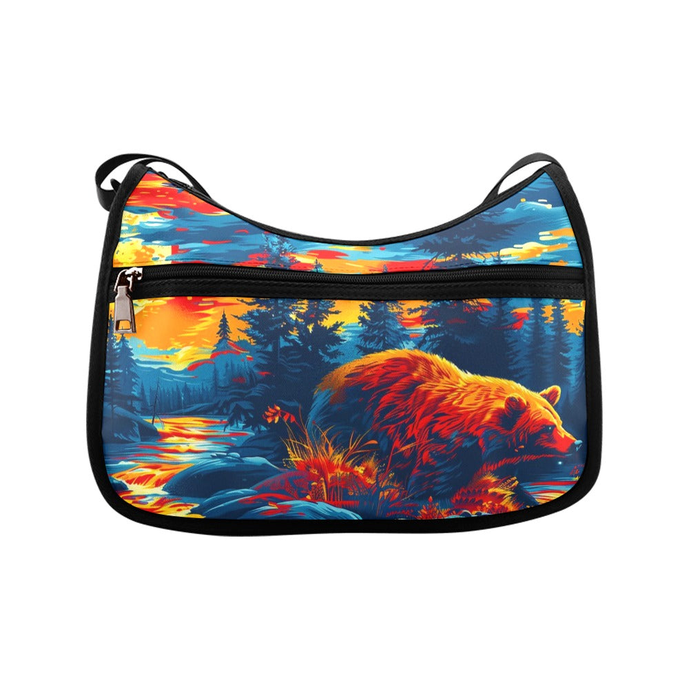Fishing Bear Crossbody Bag