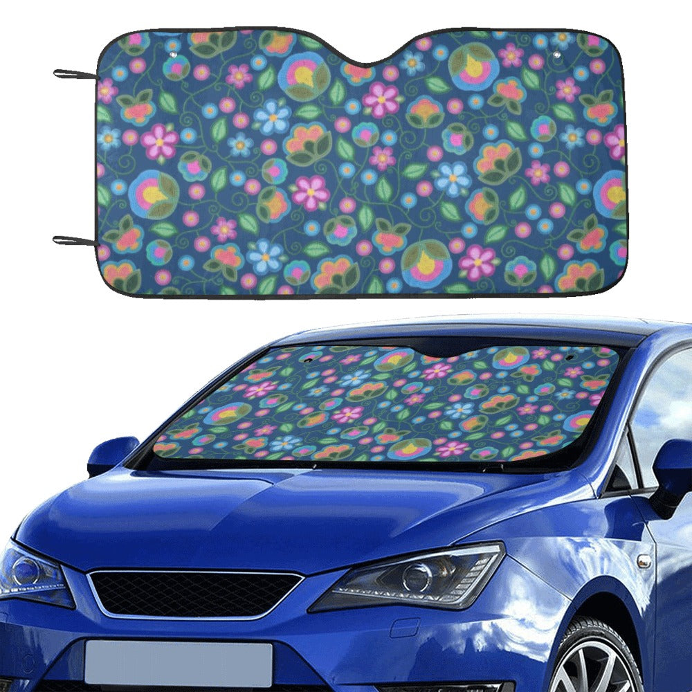 Turquoise Sunbeam Blue Car Sun Shade 55"x30"