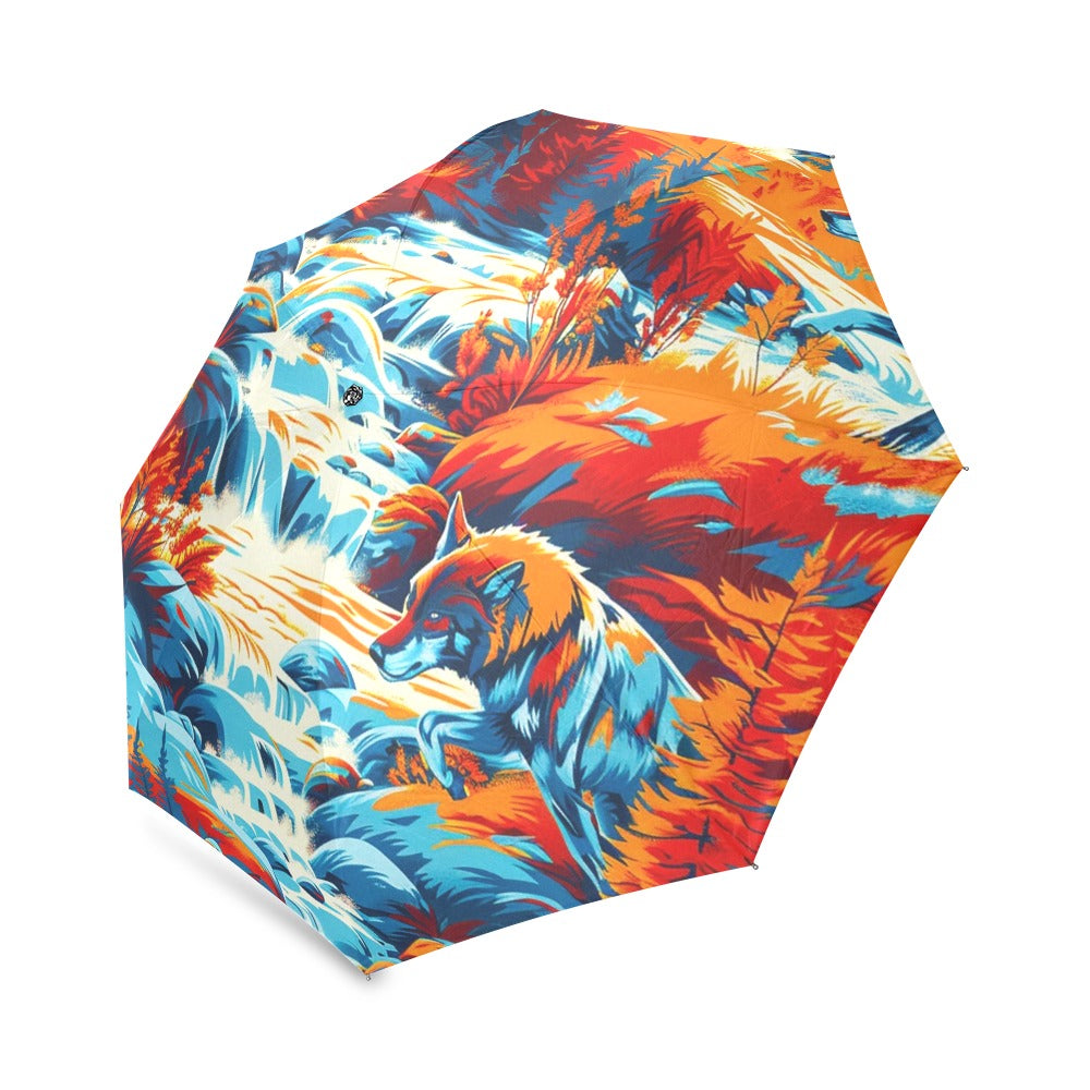 Hunting Wolves Foldable Umbrella