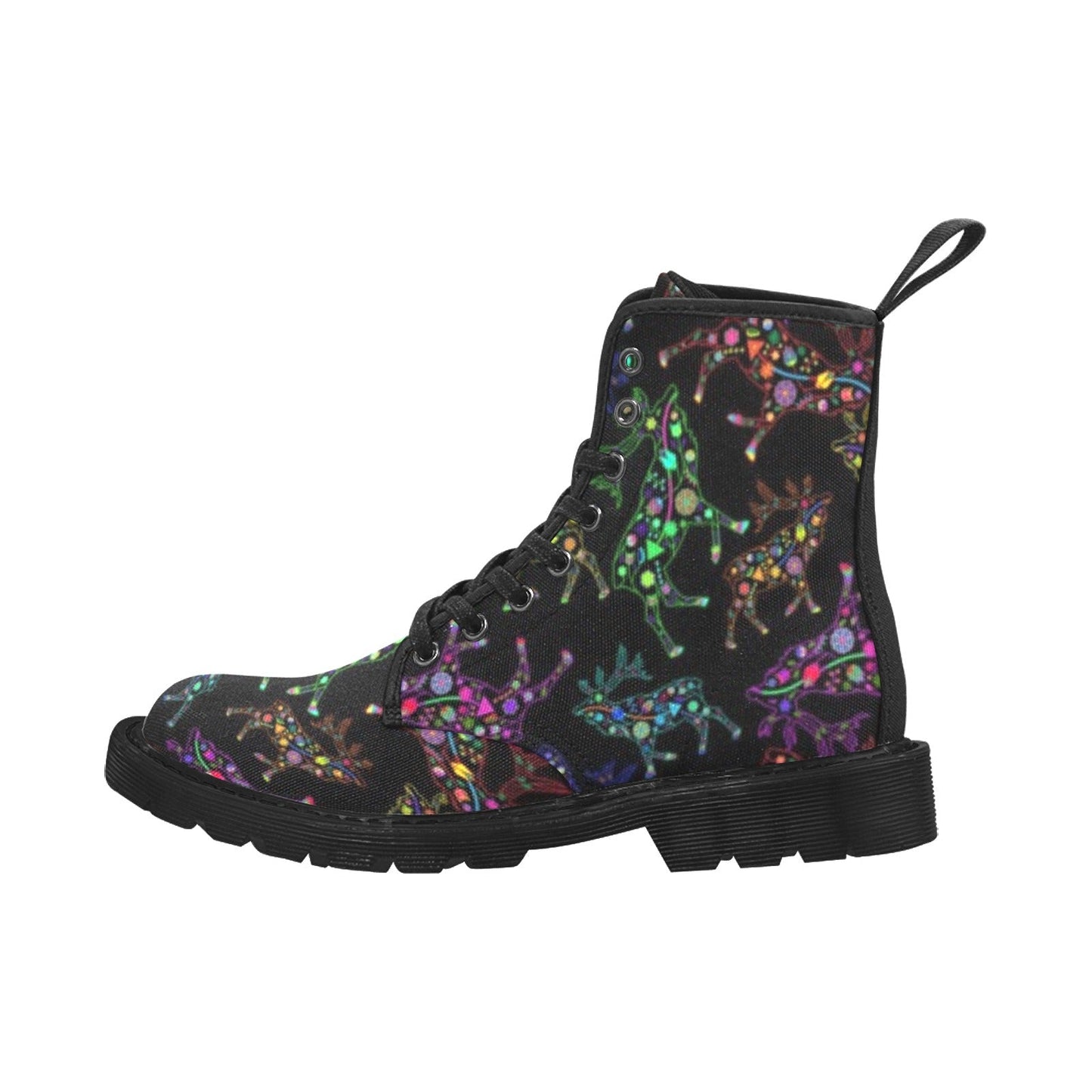 Neon Floral Elks Boots for Men