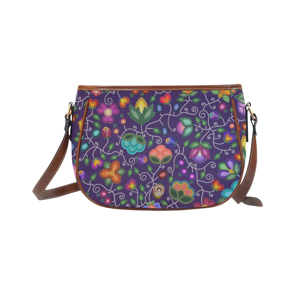 Beaded Offering Purple 1 Saddle Bag/Large