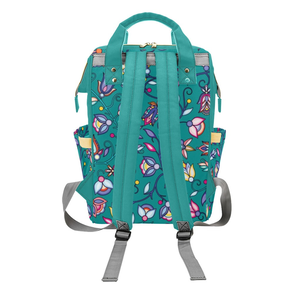 Buffalo Bloom Turquoise Multi-Function Diaper Backpack