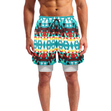 Load image into Gallery viewer, Writing on Stone Wheel Men&#39;s Sports Shorts with Compression Liner
