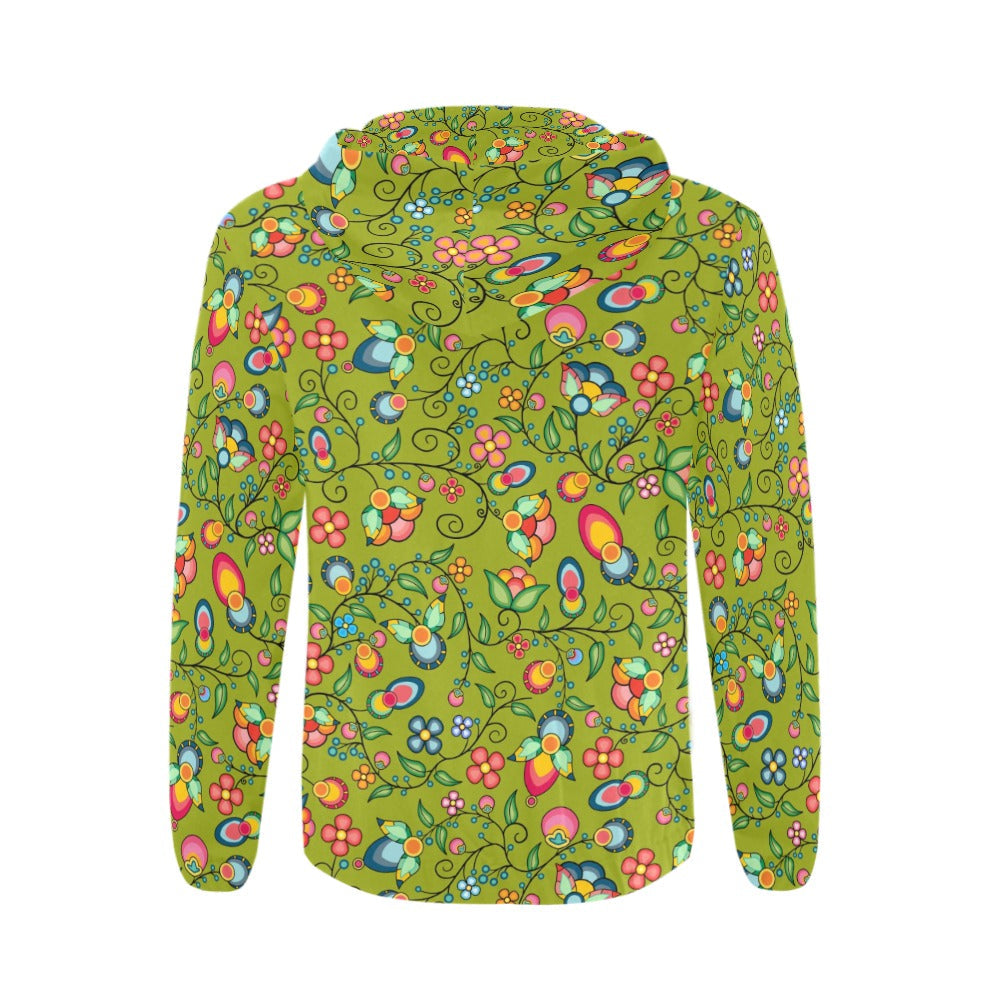 Floral Bounty Sweetgrass Men's Zipper Hoodie
