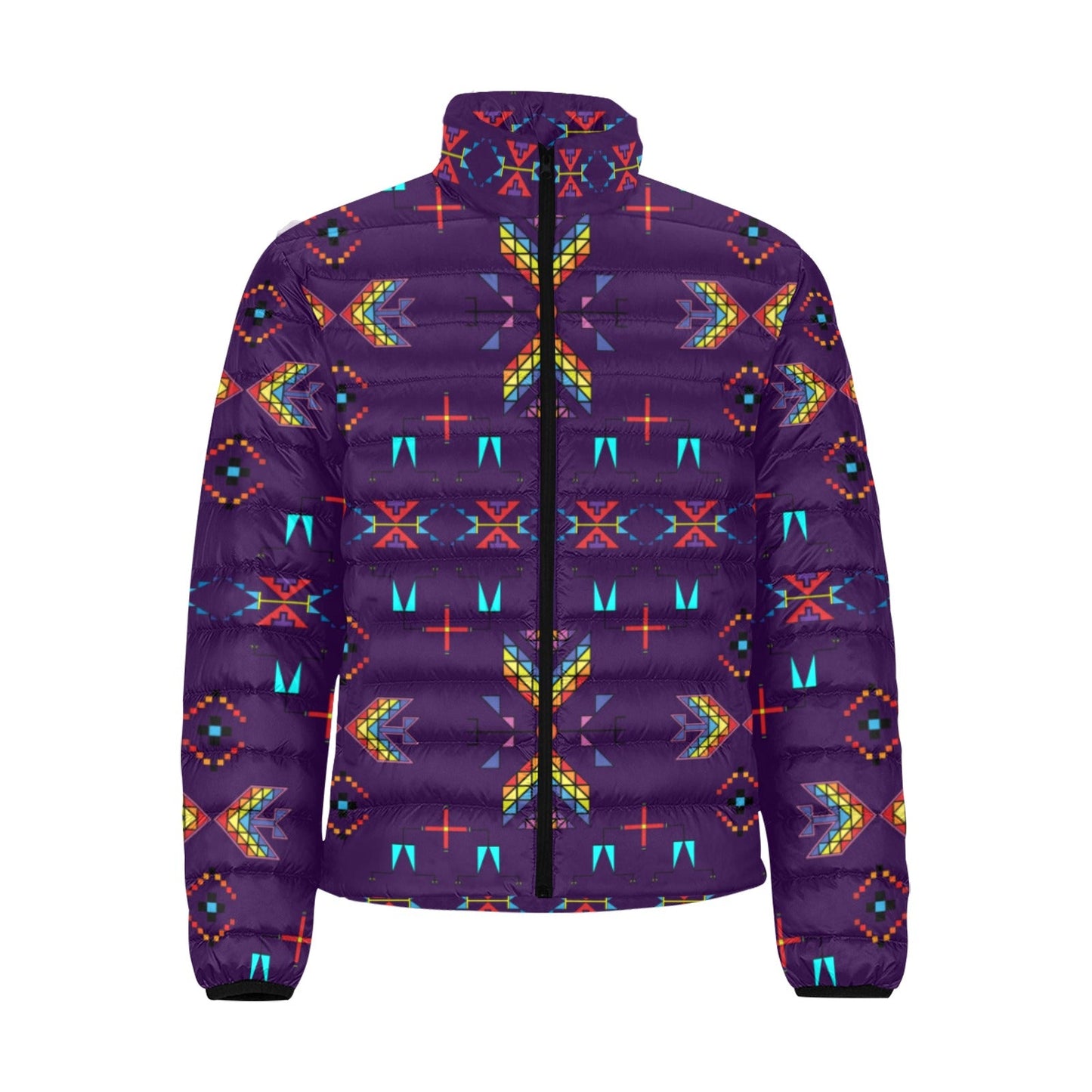 Rainy Chief Rainbow Dark Purple Men's Padded Jacket