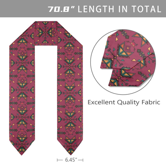 Arrow Dawn Maroon Graduation Stole