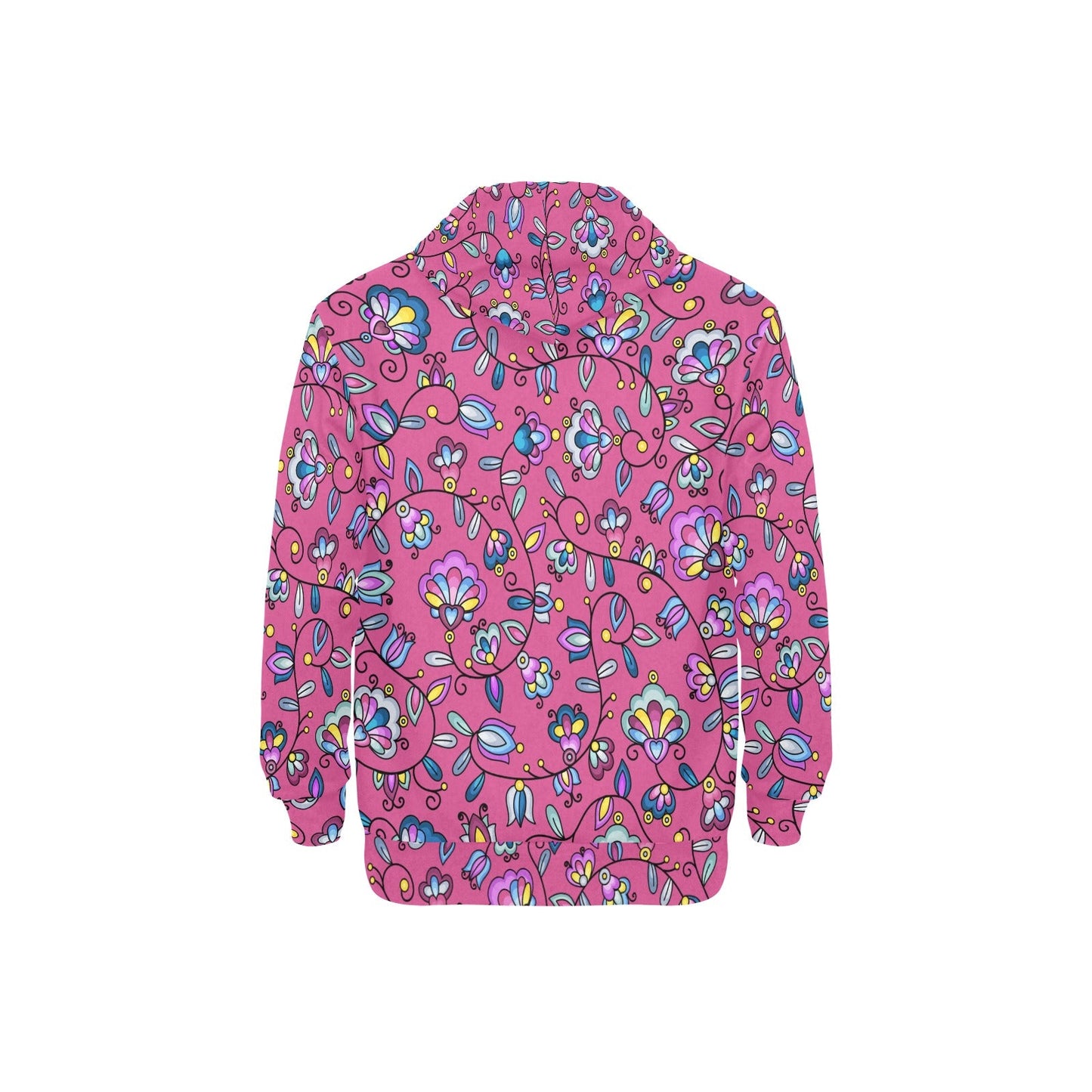 Autumn Bundle Blessing Pink Men's Long Sleeve Fleece Hoodie