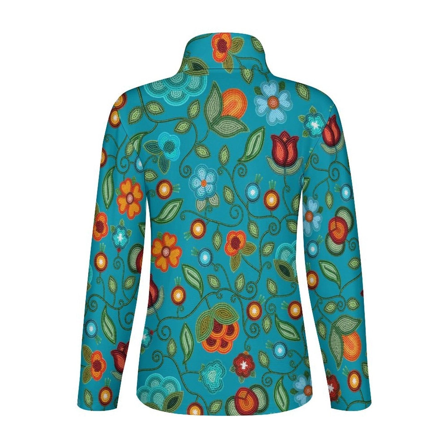 Prairie Fire Petals Ocean Long Sleeve Yoga Shirt