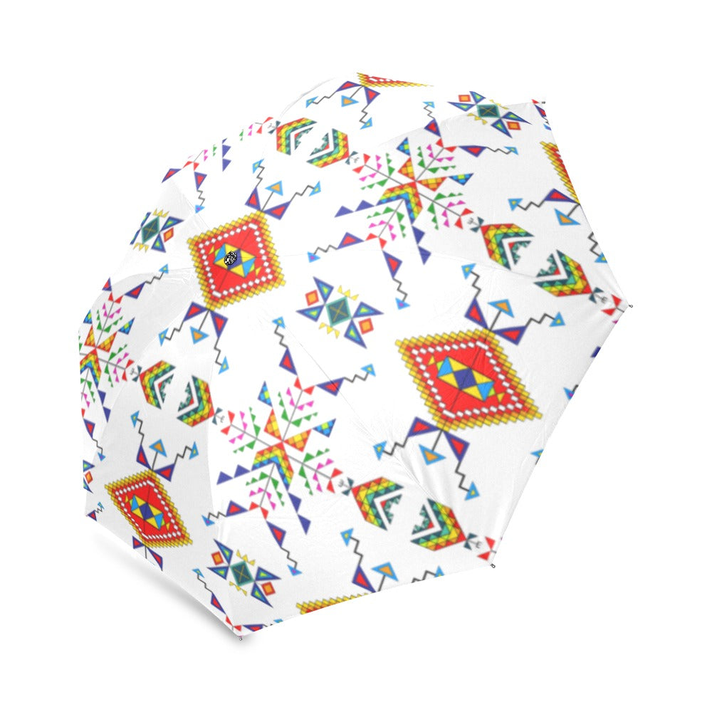Buffalo Jump White Foldable Umbrella