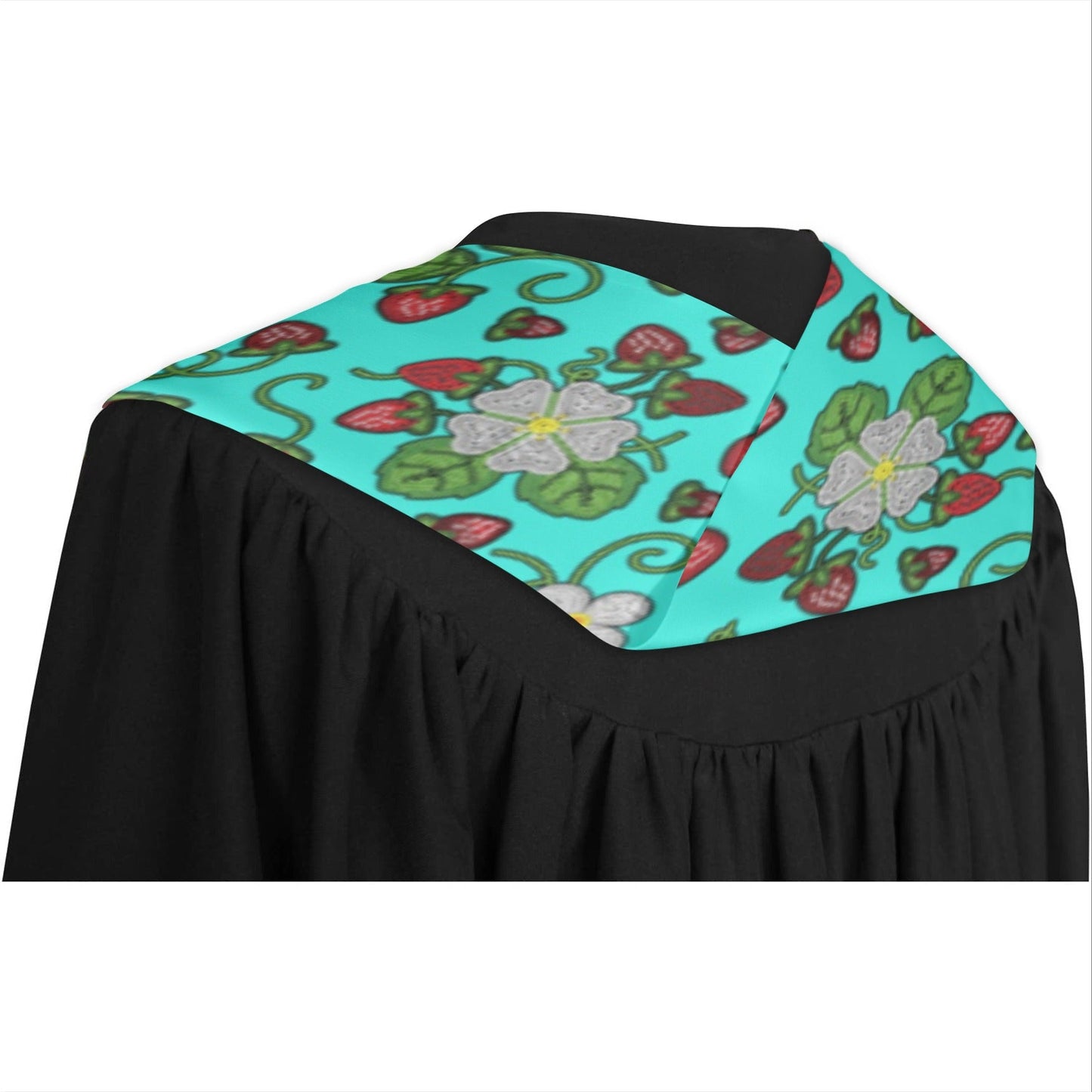 Strawberry Dreams Turquoise Graduation Stole