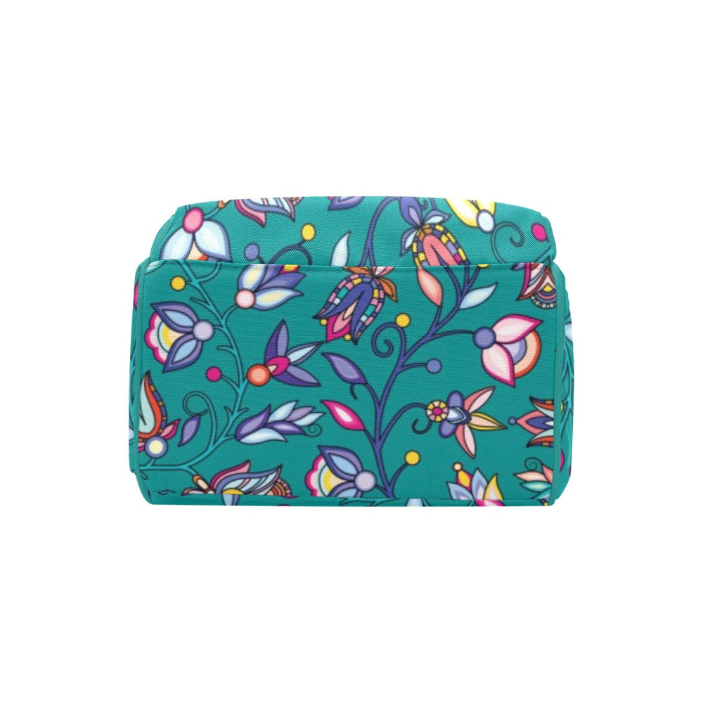 Buffalo Bloom Turquoise Multi-Function Diaper Backpack
