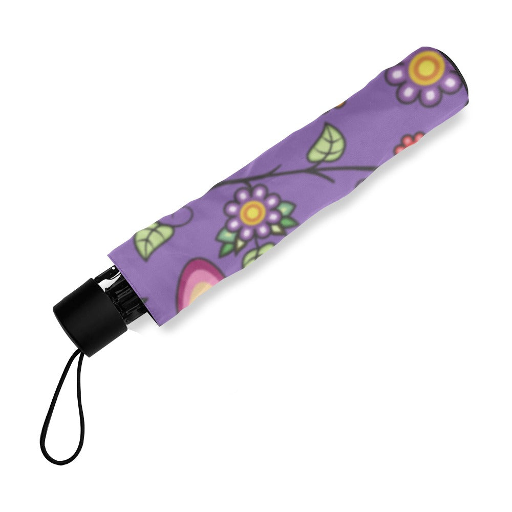 Heartbeat Petals Purple Foldable Umbrella