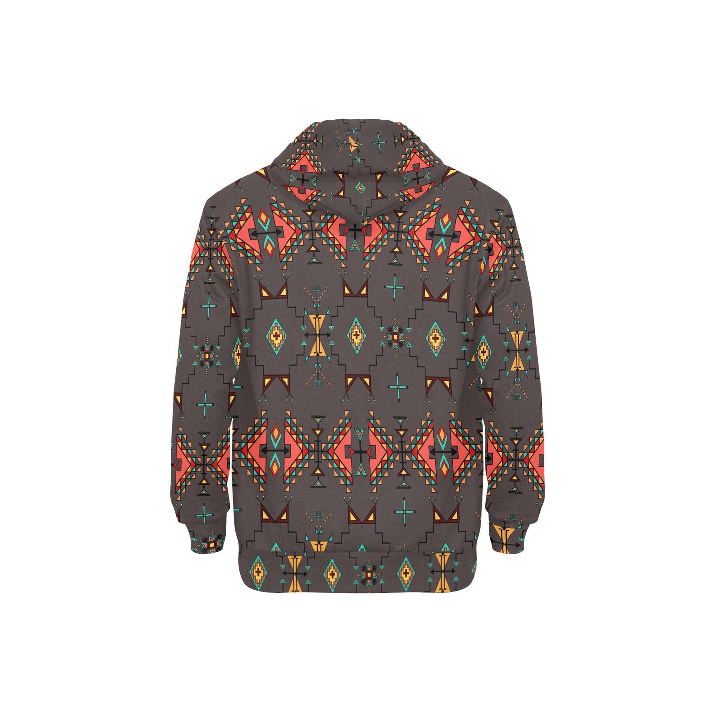 Thunder Flight Gray Men's Long Sleeve Fleece Hoodie